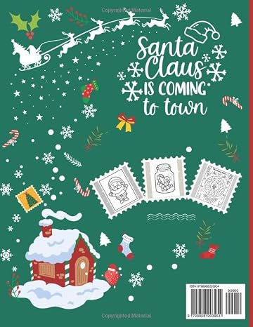 Merry Christmas: Cute and Easy Christmas Holiday Coloring Book, Over 60 pictures and some Activity(Mazes, Dot-to-Dot), Perfect Gifts for Kids Age 3-5