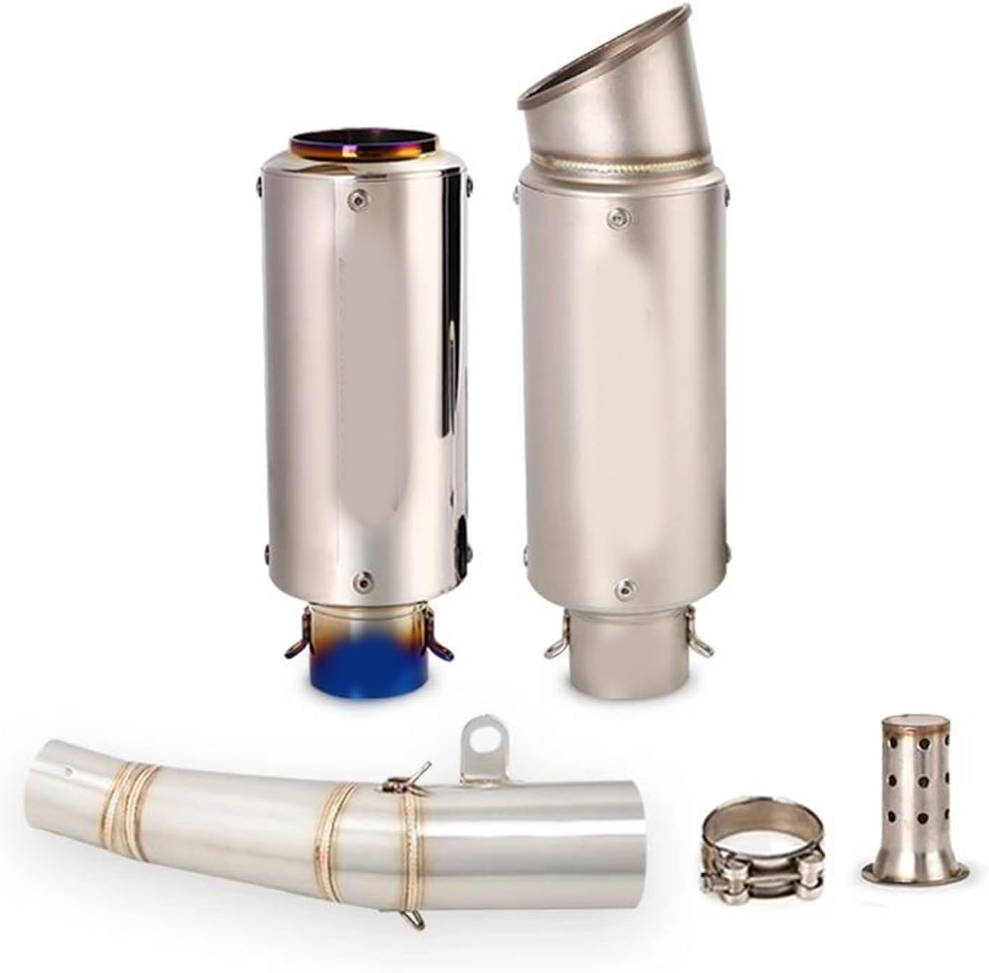 エスケープ排気ミッドリンクパイプ オートバイ用カーボンファイバー