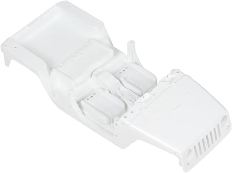 1/10 RC Car Body Shell Unassembled ABS Plastic 313mm Wheelbase High Simulation Open Doors with Removable Mud Guard for SCX10 90046 White