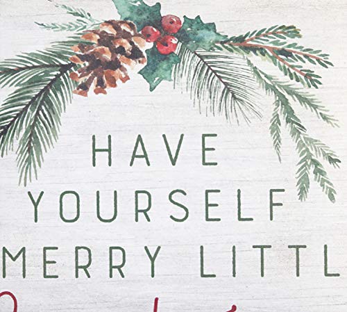 Have Yourself A Merry Little Christmas Mini Wood Tabletop Sign, Retro Christmas Freestanding Decor #TOP3
