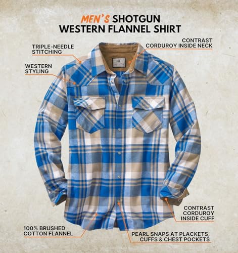 Legendary Whitetails Men's Western Flannel Shirt Button Up Brushed Cotton2