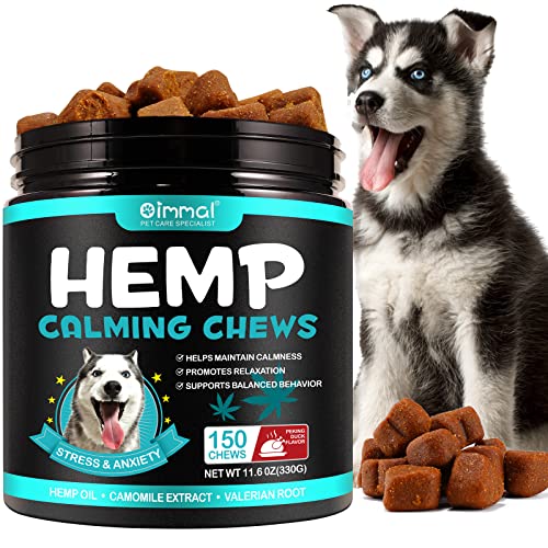 Calming Chews for Dogs, Dog Anxiety Relief and Stress, Hemp Dog Calming Treats for Separation Barking, Hemp Oil + Valerian Root, Dog Calming Aid for All Breeds & Sizes (330g) (Duck) Calming Chews for Dogs, Dog Anxiety Relief and Stress, Hemp Dog Calming Treats for Separation Barking, Hemp Oil + Valerian Root, Dog Calming Aid for All Breeds & Sizes (330g) (Duck)