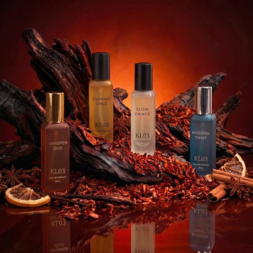 Image of Long Lasting Perfume Gift Set for Man and Woman | EDP 4x20ML | Ideal Gifts for Men, Women, Christmas, Secret Santa, Work, New Year | Bergamot, Patchouli, Cedar and Sandalwood