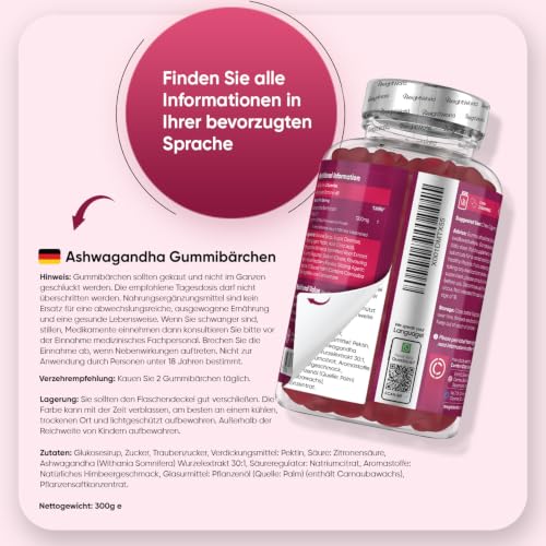 WeightWorld Ashwagandha Gummies - 1200mg/Portion - 120 Vegane Gummibärchen – Ansicht 4