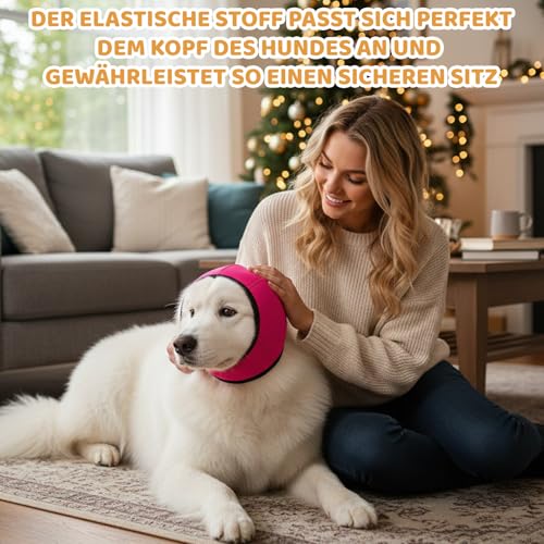 PjuQow 2er-Set Gehörschutz Hund, Ohrenschutz Hund, Hunde Ohrenschutz für Silvester und Lärm,Stress und Angst Zu Reduzieren,Lärmschutz bei Feuerwerk und Gewitter(M)