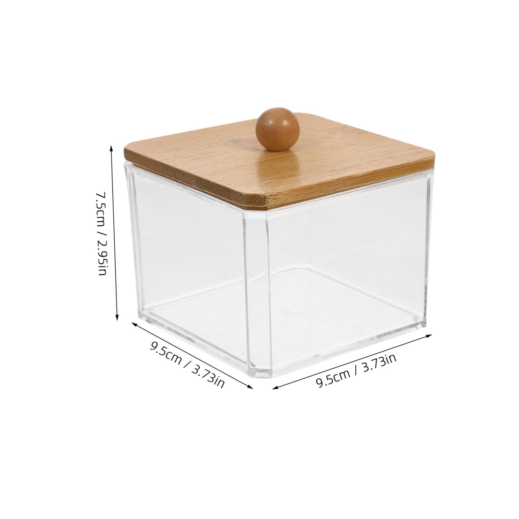 PRETYZOOM 4 Stück Staubdichte Wattestäbchenbox make up schmink wattepads organizer schminkbox Make-up-Organizer aus Baumwolle Halter für Wattepads Holz