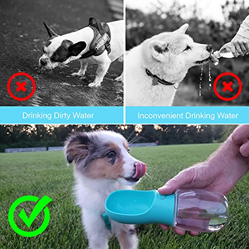 3 In 1 Portable Dog Water Bottle With Food Container And Waste Bag, Multifunctional Pet Travel Water Dispenser Water Bottle For Outside Drinking And Eating,Suitable For Cats And Puppy #TOP6
