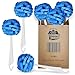 Compac’s Dish Wand China Scrubbing Sponge - Cleans Your Dishes & Glassware Like Magic, Unique Round Ball Shape for 360 Degree Gentle Cleaning (Pack of 6)