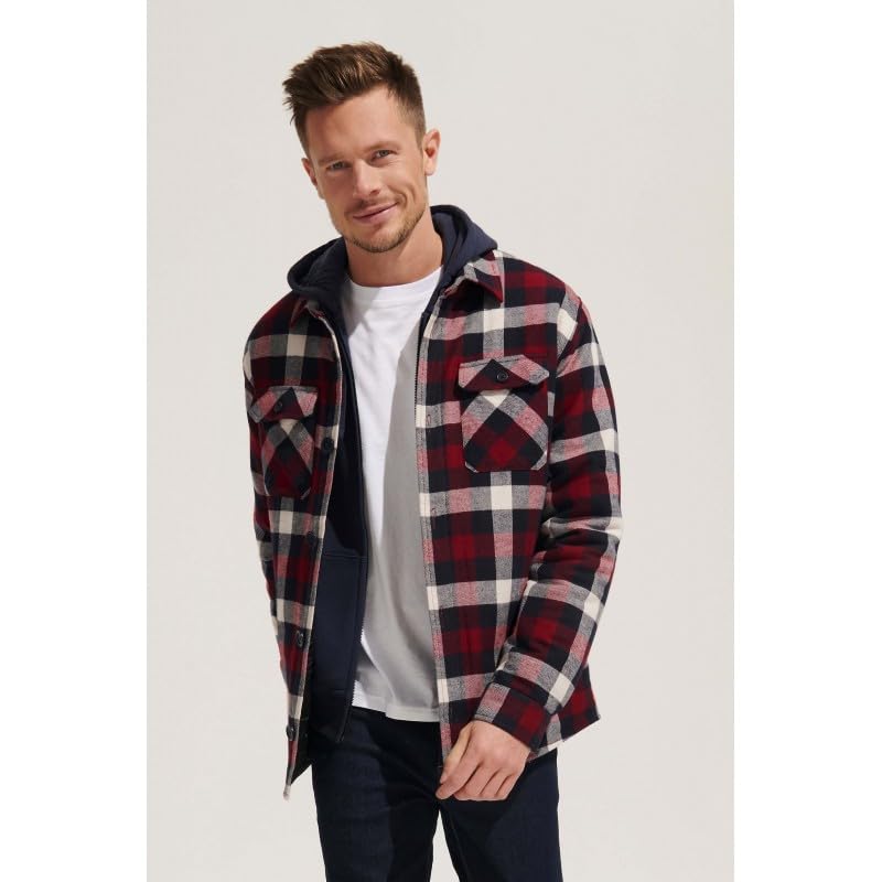 Surchemise carreaux Noah bordeaux fini les vestes lourdes en mi-saison - 5
