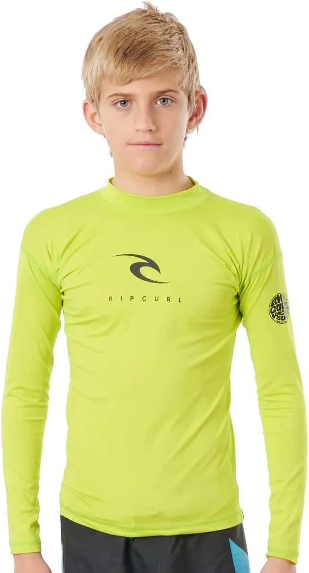 Rip Curl Big Boys' Corpo LS Surf Shirt - Lime