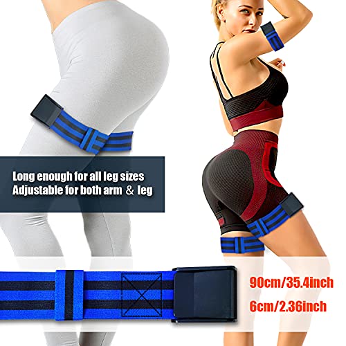 Rosyquarz Booty Bands, Blood Flow Restriction Bands For Women/Men, Adjustable Bfr Training Bands For Glutes & Hip Building, Occlusion Resistance Bands For Exercising Butt, Squat, Thigh, Arms (2 Pack) #TOP1