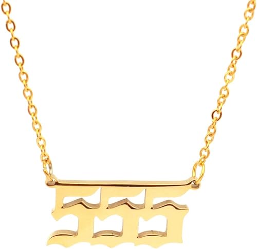 HUTINICE Collar con número de ángel, chapado en oro de 18 quilates, delicado 111 222 333 444 555 666 777 888 999 colgantes para mujer, joyería