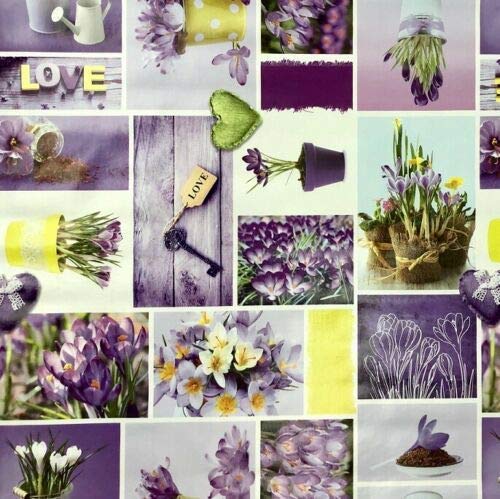 KEVKUS Toile Cirée Nappe Table Au Mètre B3881-01 Ferme Poules Trèfle