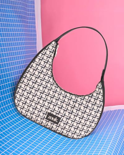 Image of ZOUK Pixi Small Shoulder Bag | Vegan Leather Evening Bag for Women with Shoulder Strap, Zip Closure & Water-Resistant Lining | Stylish Handcrafted Purse |