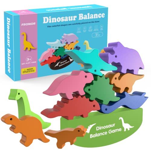 Fronor Toys For 3-7 Year Old Boys Girls, Dinosaur Building Wooden Blocks Stem Montessori Educational Stacking Toys Birthday Toys Gifts For 3 4 5 6 7 Year Old Girls Gifts (Green) #TOP7