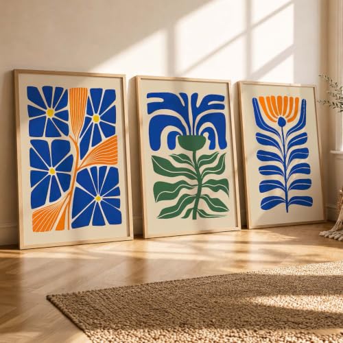 Image of kotart Boho Art Home Decoration Paintings With Frame For Living Room Bed Room Hotel Wall Decor Digital Reprint Set of 3 (19X25 inch)