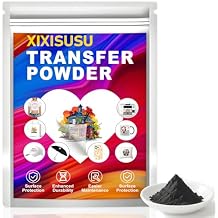 XIXISUSU DTF Powder, White DTF Transfer Powder, Sublimation Powder with 2 Spoon for Colored Garments, DTF Hot Melt Adhesive Powder for All DTF and DTG Printers Black,8 OZ