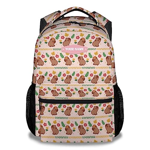 Custom Backpack for Girls, 17 Inch Pink Backpacks for Primary School, Cute Lightweight Bookbag for Kids