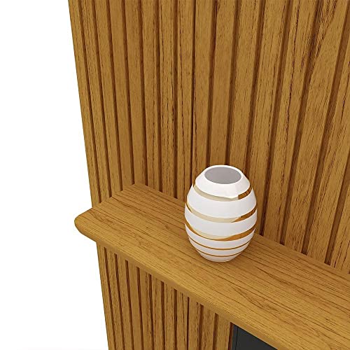 Estante Home Ripada para Tv até 85 Polegadas com Led Nobre 230cm Gelius Móveis Naturale/off White