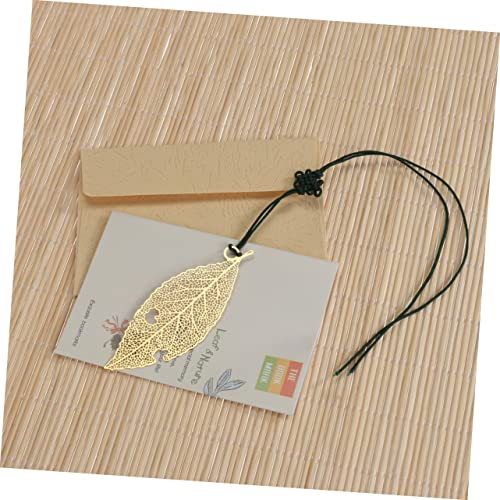 Marque-page en métal pour lecteur avec nœud chinois et feuilles d'érable en lot de 3