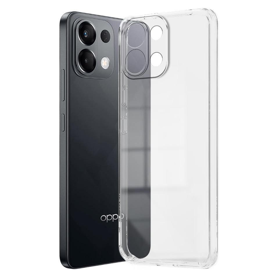 Image of Fashionury Crystal Clear Case for Oppo K13 5G | Yellowing Resistance | Transparent TPU Silicone | Raised Camera Lips | Slim Transparent Cover