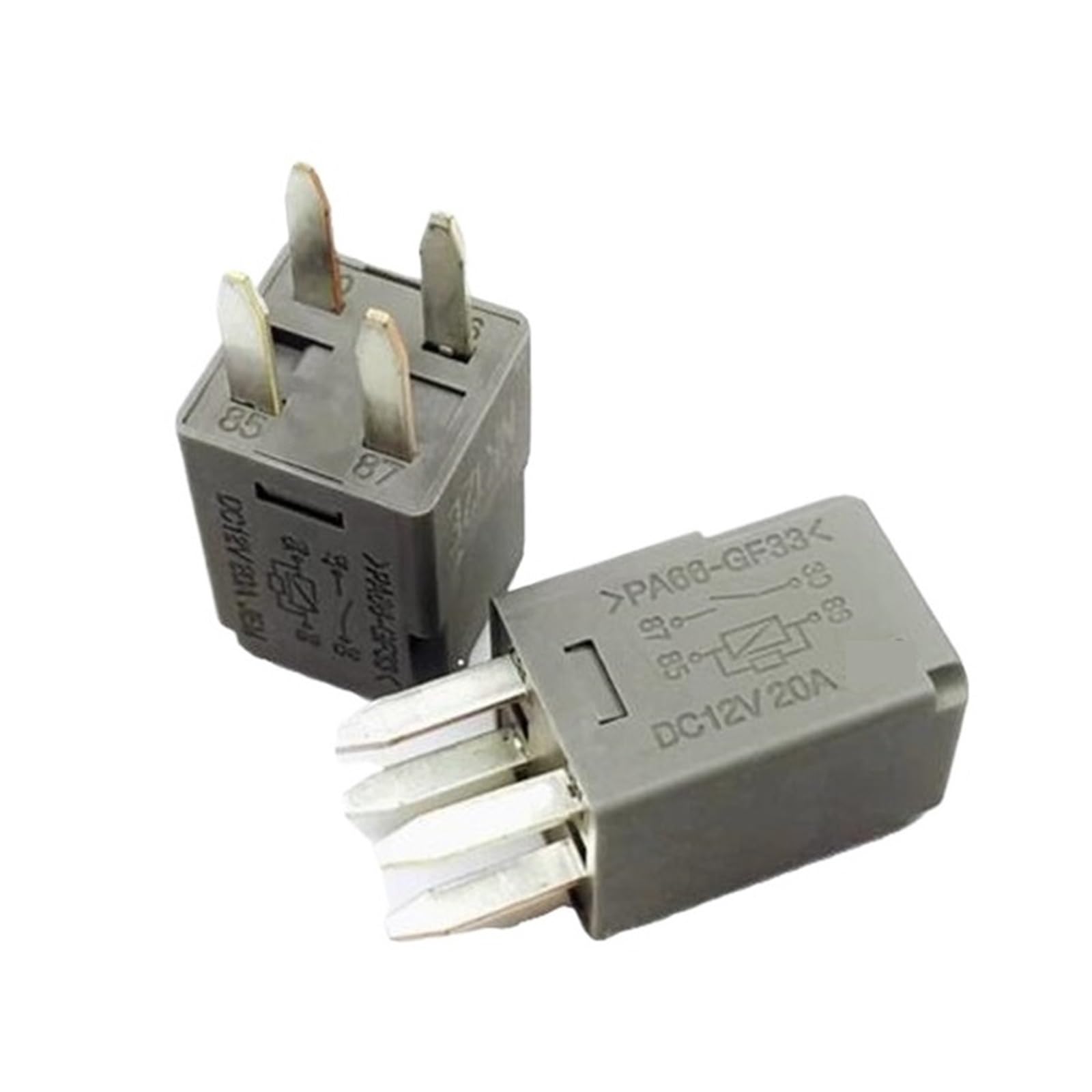 Relais PA66-GF33 12V 20A pour réparer les pannes de ventilation et de phares - 10PCS