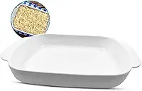 1 Travessa Retangular Refrat�ria 2000ml Porcelana Grande 30cm al�a forno freezer