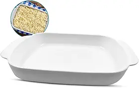 1 Travessa Retangular Refrat�ria 2000ml Porcelana Grande 30cm al�a forno freezer
