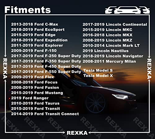 Rexka 30Pcs Door Panel Retainer Clip For Ford W713297-S300 C-Max Edge Escape Explorer F-150 Mustang Focus Flex Fusion Taurus Lincoln Mkc Mkx Mkz Tesla Model S W713297S300 #TOP2