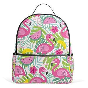 Orediy Flamingo en fruit rugzakken schoolboekentas casual reizen dagrugzak voor jongens meisjes