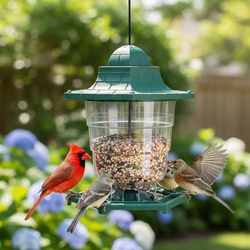Mangeoires à oiseaux suspendues et étanches avec vue d'observation dégagée - 4