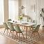 White Table + 8 Ice Cream Green Chairs