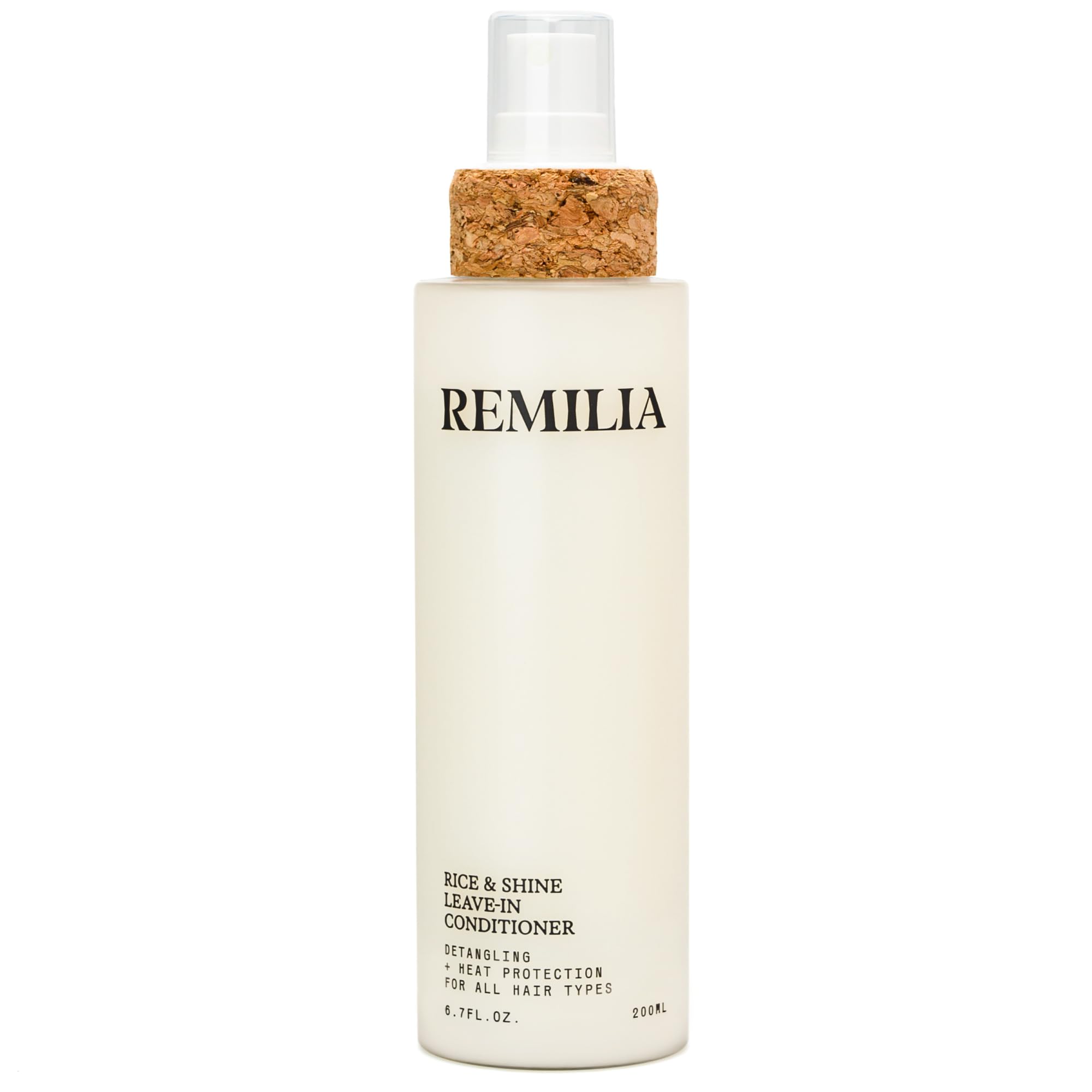 Remilia Rice & Shine Leave-In Conditioner Spray for Detangling- Heat Protectant with Rice Protein and Botanical Oils for Color-Treated Hair - Made in USA - 6.7 fl oz – 200 ml