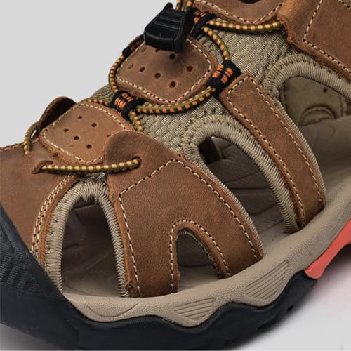 Summer breathable cowhide sandals for outdoor men sports and leisure Baotou beach shoes3