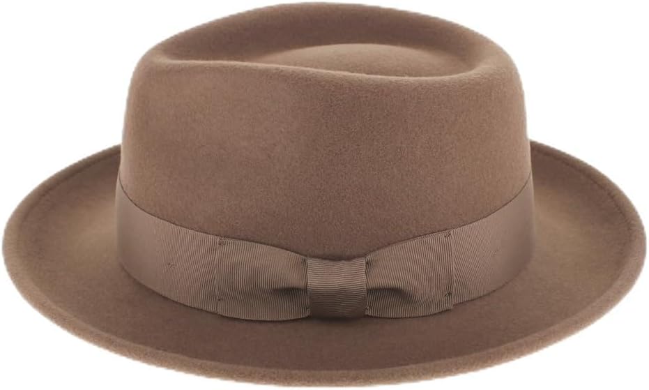 Belfry Gangster Men’s Fedora – Crushable 100% Wool Felt Hat, Stain Resistant & Travel Friendly Dress Fedora