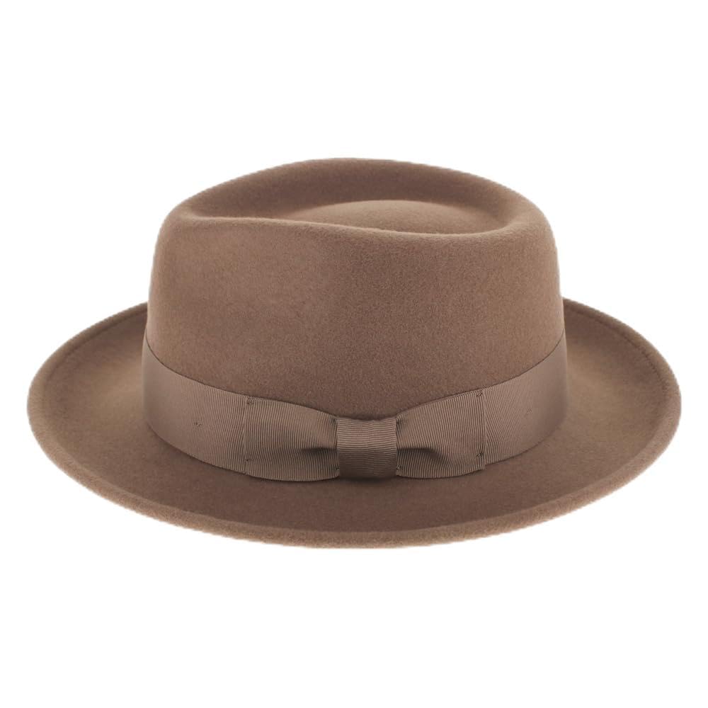 Belfry Gangster Men’s Fedora – Crushable 100% Wool Felt Hat, Stain Resistant &amp; Travel Friendly Dress Fedora