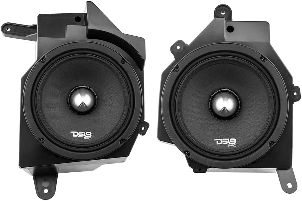 DS18 JP6NEO.FR Plug and Play Dash Enclosure Upgrade with Speakers 6.5" Compatible with Jeep JL/JLU and JT Left and Right - Pair