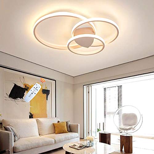 Chandelier LED PLADIER rond dimmable en acrylique pour chambre d'enfant avec télécommande