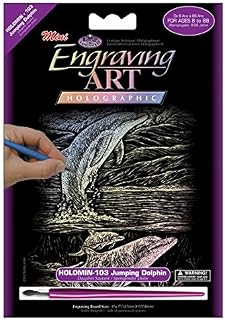 ROYAL BRUSH HOLOMIN-103 ENGRAVING MINI JUMPING DOLPHIN, Multicolor
