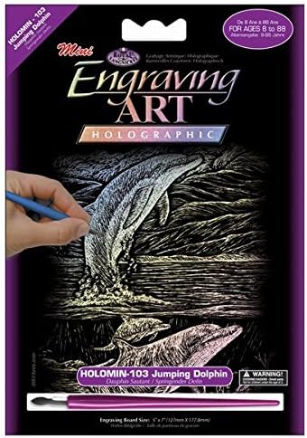 ROYAL BRUSH HOLOMIN-103 ENGRAVING MINI JUMPING DOLPHIN, Multicolor