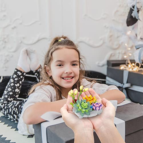 Mudejiyi Succulents Building Block,Flower Building 281Pcs Set,Plant Botanical Collection Toys,Flower Bonsai Building Kit For Adults&Child, Flower Display Building,Home Decor Office Desk Toys #TOP6