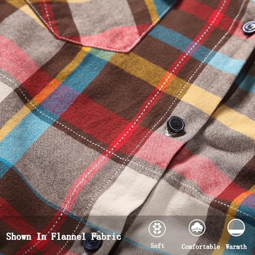 Image of Match Women's Long Sleeve Plaid Flannel Shirt #2021