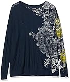  Desigual Damen JERS_PUSHKAR Strickjacke, Blau (Azul 5207), X-Large (Herstellergröße: XL)