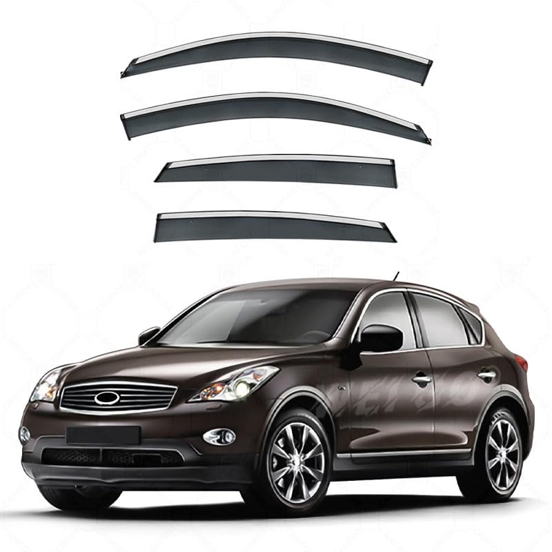 Déflecteurs de vent pour Infiniti QX50 J50 de 2008 à 2013, pare-soleil auto - 4 pièces