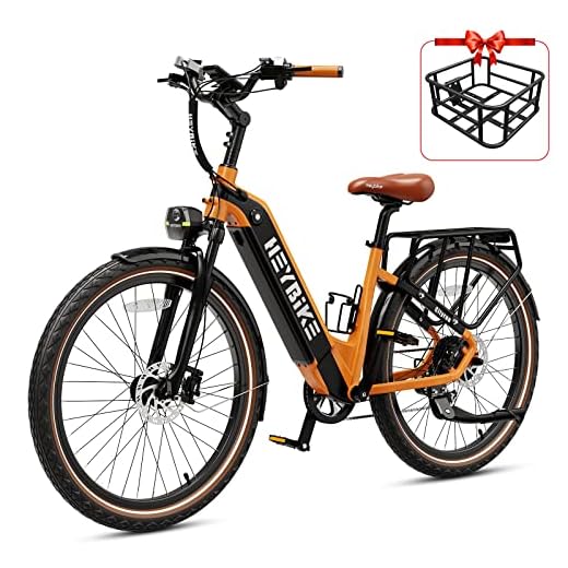 Heybike Cityrun Electric Bike, 500W City Cruiser Ebike, 48V 15Ah Removable Battery, Step-Thru Electric Bicycle with APP Control, Shimano 7-Speed, Commuter Electric Bike for Adults