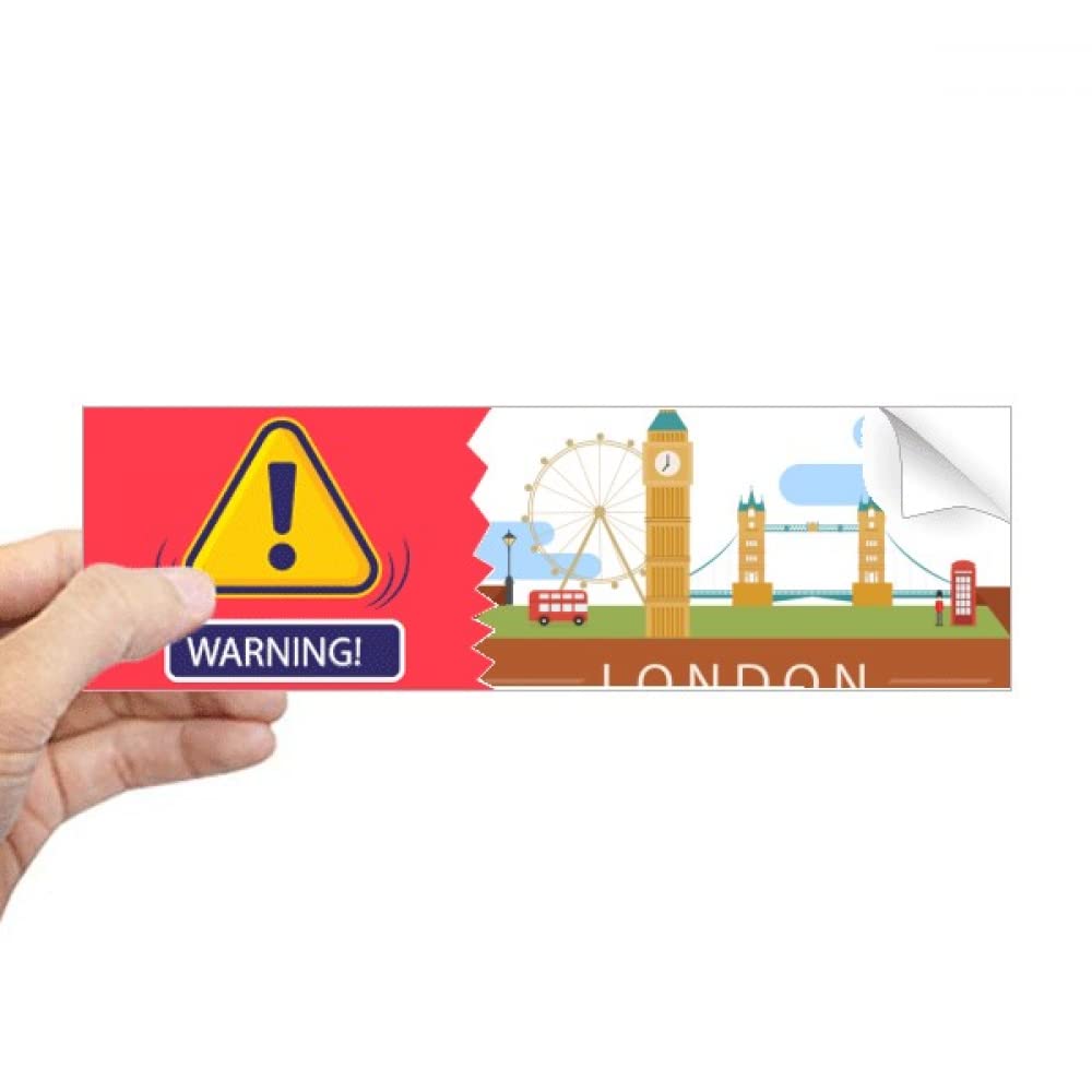 DIYthinker London Bridge UK Big Ben The London Eye Warning Graffiti Decal Waterproof Car Bumpe Sticker