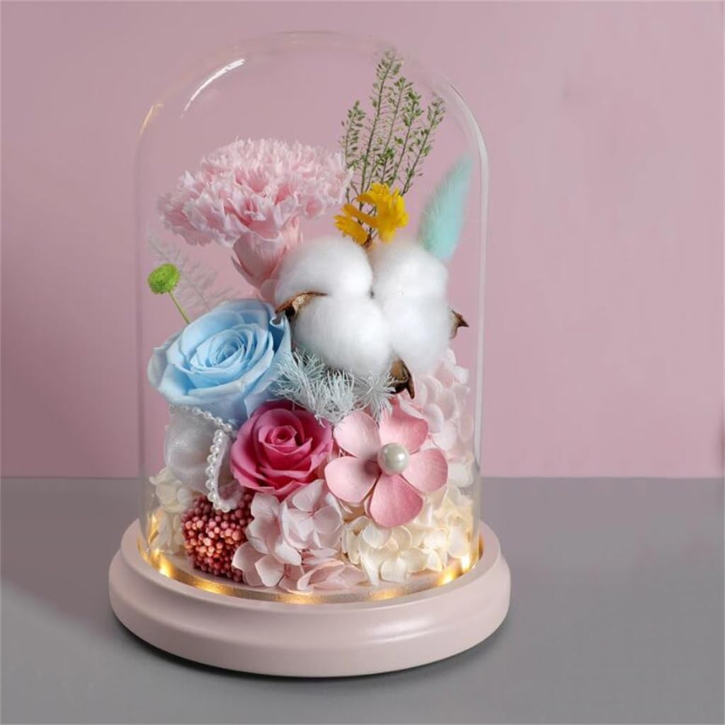 Eternals Flower Glass Cover Dry Bundle Birthday Gift for Teacher's Mother
