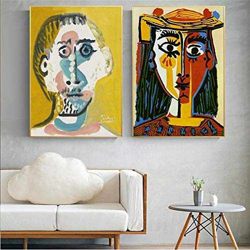 Affiches Picasso salon déco | Toile murale salon moderne 60x80cm