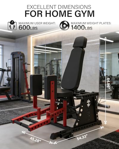 Image of HVO Hip Adduction Abduction Machine: Abductor Adductor Machine-Inner and Outer Thigh Machine Glute Machines Thigh Master for Hip Abduction with 6 Levels Gear System Glute Machines