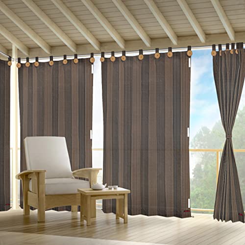 Image of HIPPO HDPE 230 GSM Outdoor Loop Curtain for Balcony & Patio UV Protection, Sun Blocking, Light-Filtering Curtains (Desert-Storm, 3FTX9FT, 1PC)
